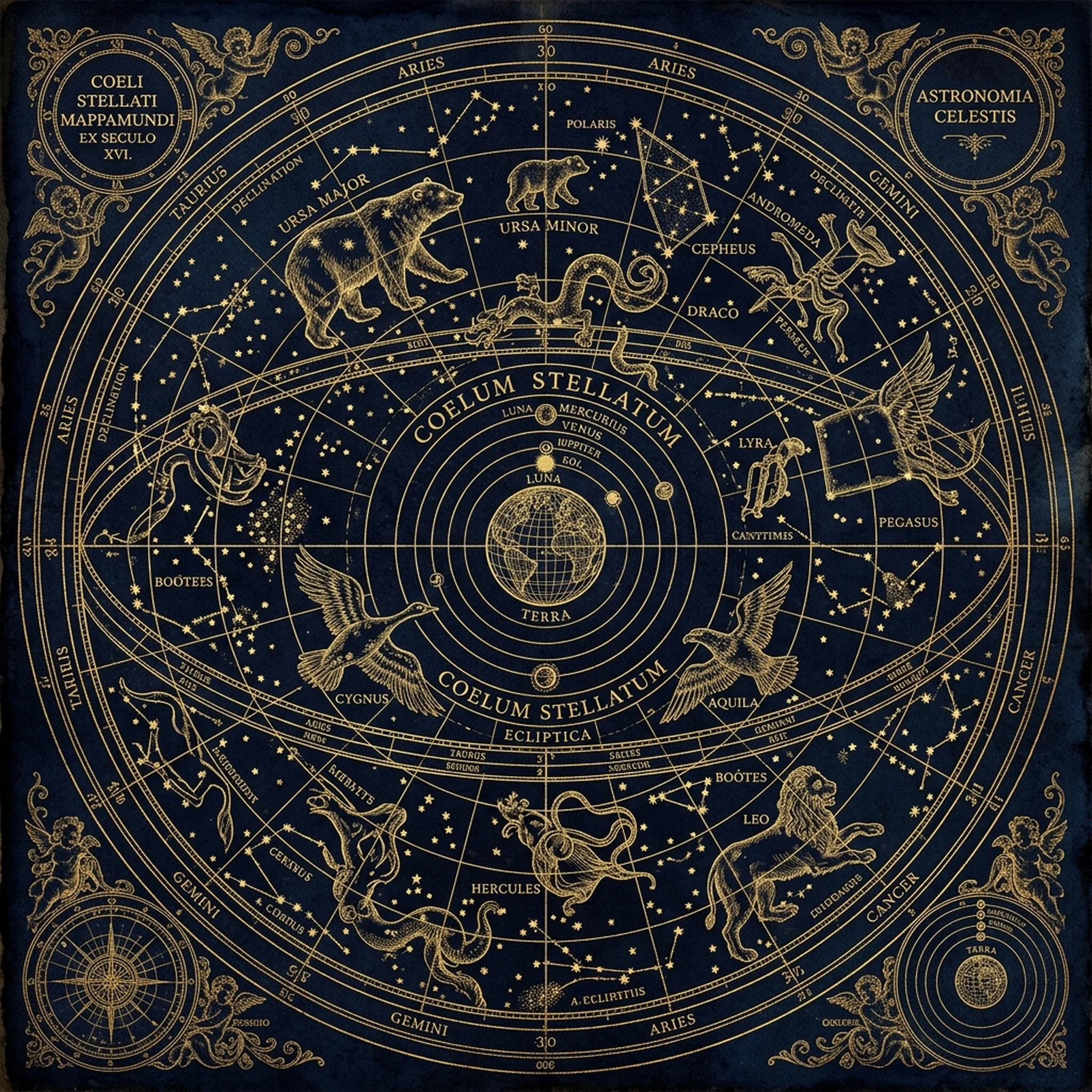Celestial Star Map Modal Background